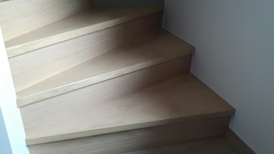 houten trap tredes detail voor